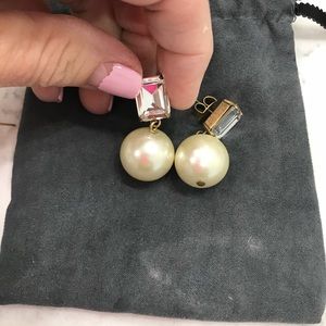 Pearl and CZ earrings from JCrew